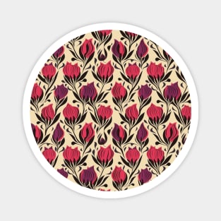 Tulips Flower Seamless Pattern V11 Magnet